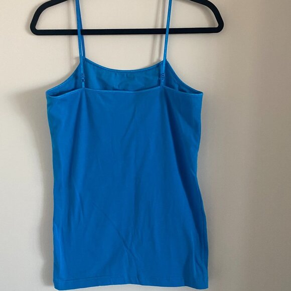MILEY CYRES MAX AZRIA Blue Stretchy Tank Top Size XL NWOT - Picture 3 of 4